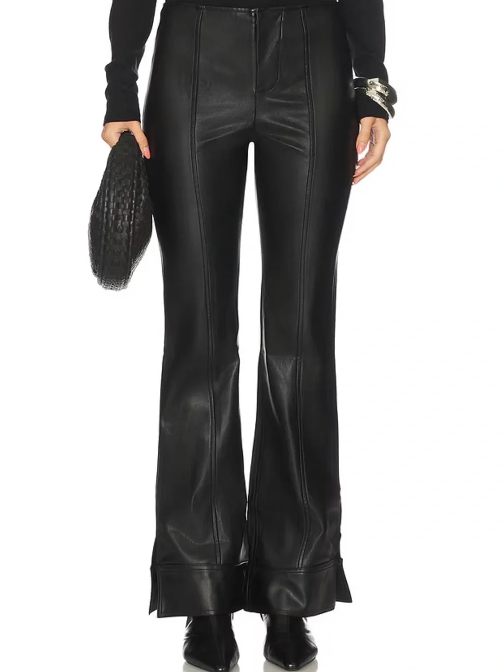 Free People We The Free Glow Up Faux Leather Flare Pants